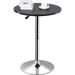 Adjustable Round Pub Table Counter Bar Height MDF Top Table 360Â° Swivel Bar Tables Tall Cocktail Tables Bistro Table