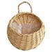 Miyuadkai Plant Pots Clearance Wall Fence Hanging Planter Handmade Rattan Basket Hand Made Wicker Rattan Flower Basket Flower Pots Hanger Garden Decoration Watering Hanging Baskets Home Decor C