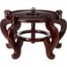 Oriental Furniture Rosewood Fishbowl Stand - Size 12.5 In. Base Diameter