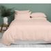 Kamas 5 Piece Solids Solid Oversized King Blush Duvet Cover Set 100% Egyptian Cotton 600 Thread Count with Zipper & Corner Ties Luxurious Quality