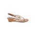 Raphaella Booz Sandals: Gold Print Shoes - Women's Size 10 - Open Toe