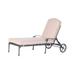30 Inch Arbor Metal Chaise Lounge Chair with Solar Protected Cushion Brown Saltoro Sherpi