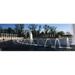 Panoramic Images Fountains at a war memorial National World War II Memorial Washington DC USA Poster Print by Panoramic Images - 36 x 12