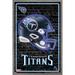 NFL Tennessee Titans - Neon Helmet 23 Wall Poster 22.375 x 34 Framed