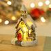 Christmas Decoration Resin House LED Light Up Village House Christmas Decorations for Home Xmas Gifts Noel Ornaments Year