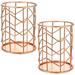 2 pieces pen holder rose gold pencil holder fashion openwork writing instrument holder desk organiser pen holder make-up brush holder