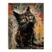 The Curious Black Cat Painting By Tom Jones Unframed Wall Art Print Poster Home Decor Premium