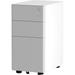 Metal Filing Cabinet Office Drawers With Keys Compact Slim Portable File Cabinet Pre-Built Office Storage Cabinet For A4/Letter/Legal (Gray And White)