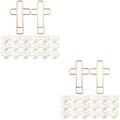 200 Pcs Gold Decor Cross Paper Clips Decorative Paperclips Decorative Paper Clips Cross Shape Paper Clips Office