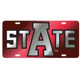 Arkansas State Indians Tag (LASER RED/BLK/SIL A STATE TAG (02036))