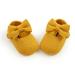 Infant Baby Girls Bowknot Shoes Soft Sole Princess Wedding Dress Flats Prewalker Newborn Light Baby Sneaker Shoes Yellow 0-6M