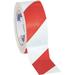 2 x 36 yds. Red/White Tape LogicÂ® Striped Vinyl Safety Tape - 24 Per Case