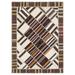 Black/Brown 92 x 67 x 1 in Area Rug - Lofy Teselya Rectangle 5'6" X 7'8" Area Rug Wool | 92 H x 67 W x 1 D in | Wayfair Lo-8684012182767