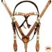 42BH Western Horse Headstall Breast Collar Set Tack American Leather Hilason