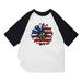 Brnmxoke Mens Casual Short Sleeve Round Neck Graphic T-Shirts 4th of July 2024 Independence Day Patriotic American Flag Printed Raglan Sleeve Baseball Top