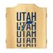 Utah Jazz City Dart Board Cabinet Set with 6 Steel Tip Darts