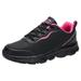 ZIZOCWA Womens Walking Tennis Shoes Lightweight Casual Lace-Up Sneakers for Gym Travel Work Comfy Platform Running Sport Shoes with Arch Support Hot Pink Size7