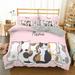 Animated cat 3D digital printing quilt cover products Printing Quilt Cover Cute Cat 3D Digital Printing-3D Digital Printing Bedroom Bedding Pillow Case Set of Home Textile Househo