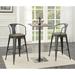 Williston Forge Brinklee 2 - Person Bar Height Dining Set Wood/Metal in Brown/Gray | 41.75 H x 23.5 W x 23.5 D in | Wayfair