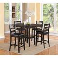 Red Barrel Studio® Laetitia Classic & Modern Wood Square 5-Piece Counter Height Dining Room Set in Brown | Wayfair B766D0DB9ECF499CAFF4A0027C6FB540