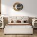 Hokku Designs Garruto Queen Tufted Storage Platform Bed w/ Mattress Upholstered/Linen in Brown | 39.7 H x 64.1 W x 84.6 D in | Wayfair