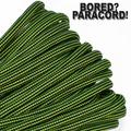 Bored Paracord Brand 550 lb Type III Paracord - Neon Yellow with Black Stripes 10 Feet