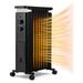 GnHoCh Oil-Filled Radiator Heater 1500W Electric Space Heater with 3 Heat Settings Thermostat Overheat Tip-Over Protection Hanging Rack Humidification Box for Home Bedroom Indoor Use