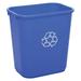 Plastic Recycling Wastebasket 28-1/8 Qt. Blue