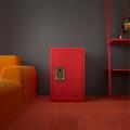 24 H Locker Storage Cabinet Metal Locker Storage Cabinet with Locking Doors Small Metal Locker 1-Tier Locker Storage Cabinet for Office Garage Home Easy Assembly Red