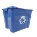 Rubbermaid Commercial Products Recycling Bin/Box for Paper and Packaging Stackable 14 GAL for Indoors/Outdoors/Garages/Homes/Commercial Facilities Blue (FG571473BLUE)