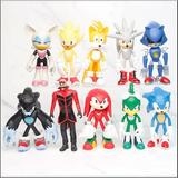 J&G Sonic Action Figures 10 Pcs Set 5.7 Tall Sonic the Hedgehog Toy with Movable Joint Playsets Toys Toppers Cute Toys Birthday Cake Toppers Decorations or Toys for Kids