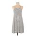 Mossimo Supply Co. Casual Dress - Mini Halter Sleeveless: Gray Print Dresses - Women's Size Small