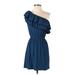 T-Bags Los Angeles Casual Dress: Blue Dresses - Women's Size X-Small