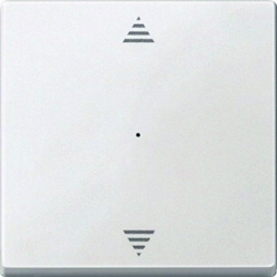 Merten System M Kontrollwippe, Jalousie, polarweiß, matt, Symbol Pfeile Image