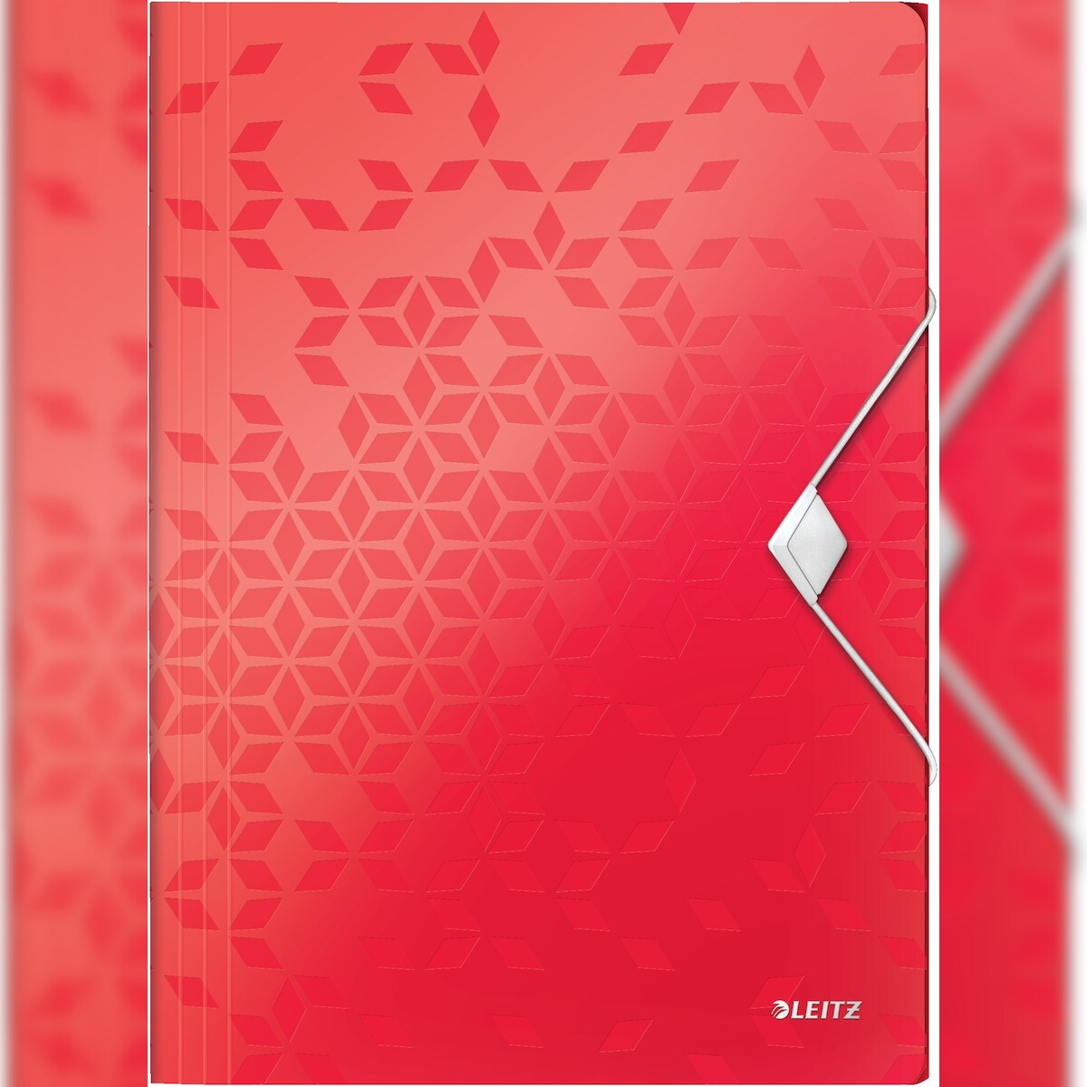 LEITZ Eckspannermappe WOW 45990026 DIN A4 3 Klappen PP rot Image