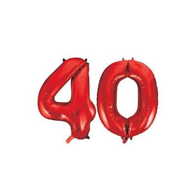 XL Folienballon rot Zahl 40
