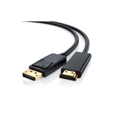 CSL DisplayPort zu HDMI Audio- & Video-Kabel, DP Monitor Kabel mit Audioübertragung - 2m