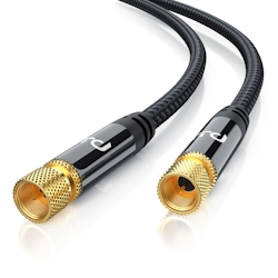Primewire HDTV Satellitenkabel mit Braiding - 135Db - 75 Ohm - Stoffummantelung - 7,5 m Image