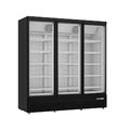 Saro Tiefkühlschrank, 3 Glastüren, Modell GTK 1480 PRO, schwarz-weiß