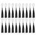 Uxcell 30Pack 5 Silky Bookmark Tassels with Loop for DIY Craft Accessory Black