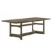 Stacy 88 Inch Dining Table, Rectangular Top, Rubberwood, Weathered Oak