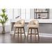 Modern Bar Stools Set of 2 Counter Height Chairs with Footrest for Kitchen Island Stools 360 Swivel Dining Chair Stools