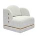 Earl Nubby Cotton White Chenille Accent Chair