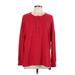Old Navy Pullover Sweater: Red Color Block Tops - Women's Size Medium