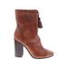 Tory Burch Boots: Brown Print Shoes - Women's Size 10 - Round Toe