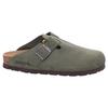 Pantoffel ROHDE "Alba", Damen, Gr. 37, grün (olivgrün), Veloursleder, used, klassisch, Schuhe, Sommerschuh, Schlappen, Hausschuh mit leichter Laufsohle, G-Weite
