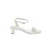 J.Crew Factory Store Heels: Ivory Solid Shoes - Women's Size 9 - Open Toe