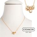 Coach Jewelry | Nwt Coach Tea Rose Cluster Pendant Necklace | Color: Gold | Size: Os