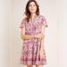 Anthropologie Dresses | Anthropologie Georgina Tiered Shirtdress Size Xl | Color: Pink/Red | Size: Xl