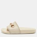 Gucci Shoes | Gucci Grey Suede Horsebit Flat Slide | Color: Gold | Size: 36